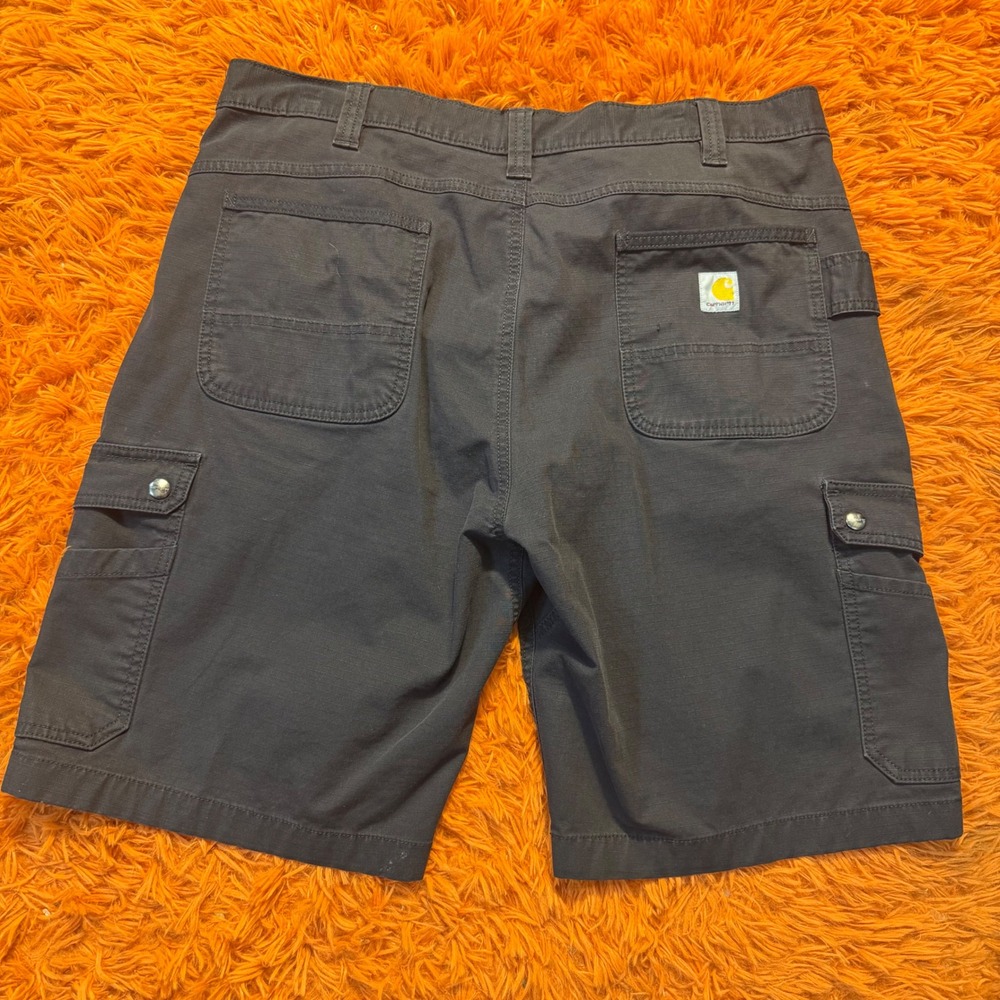 Carhartt Mens Relaxed Fit Ripstop Cargo Shorts Gray Workwear Size 40